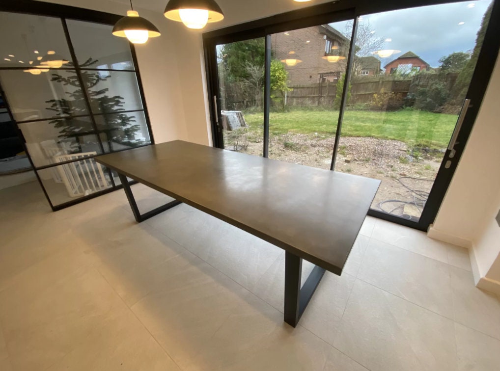 Polished Concrete Dining Table - Etsy