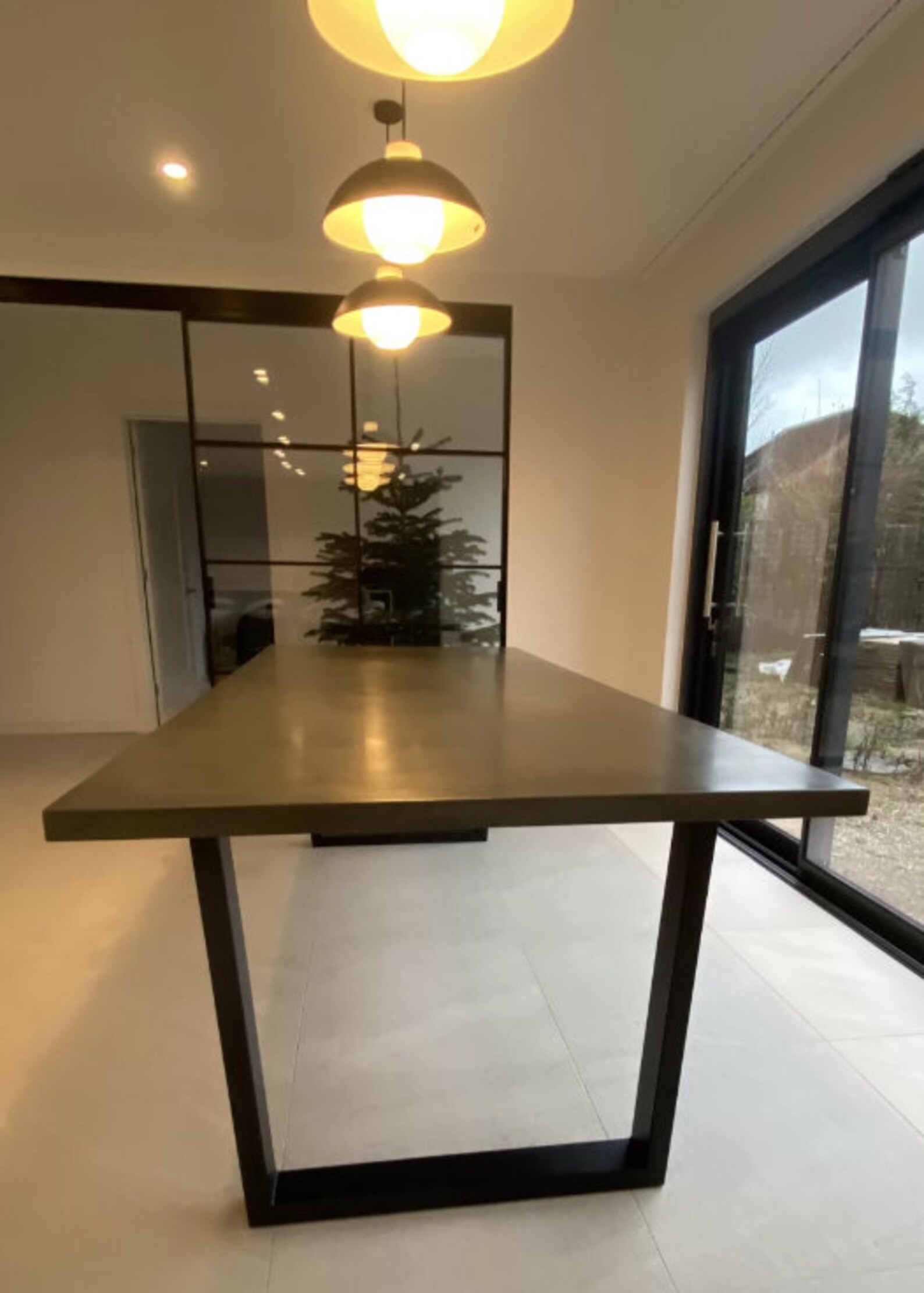Polished Concrete Dining Table - Etsy UK