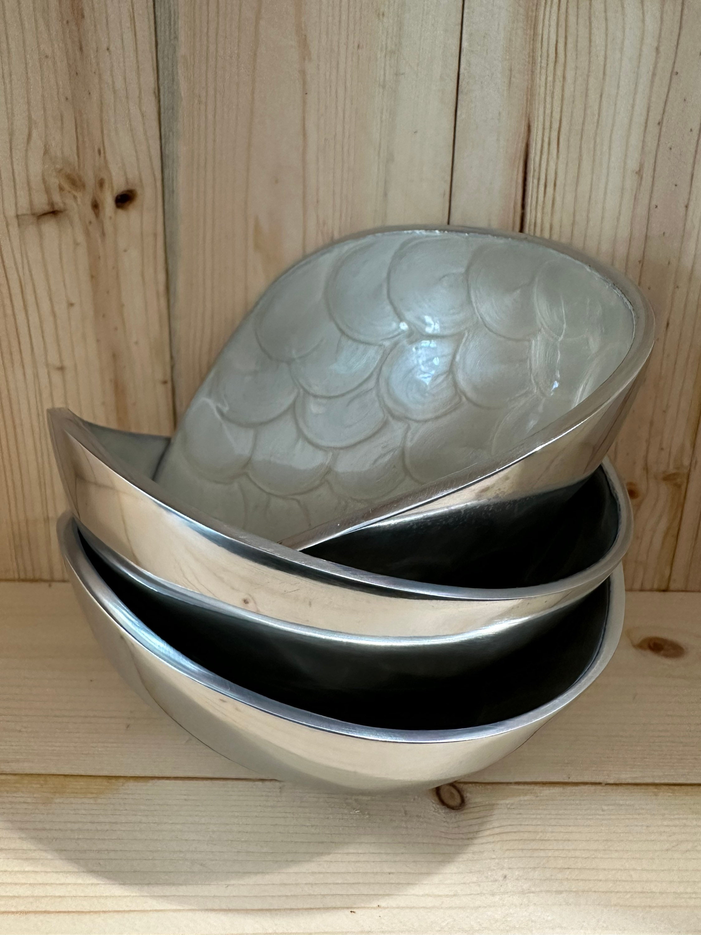 Enamel and Metal Serving Nut Bowls Etsy