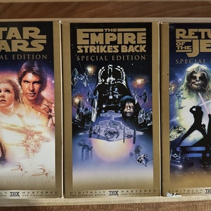 Star Wars Trilogy Special Edition VHS Digitally Mastered THX Open 1997 Lucas Films Set