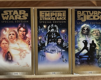 Edición especial de la trilogía de Star Wars VHS masterizada digitalmente THX Open 1997 Lucas Films Set