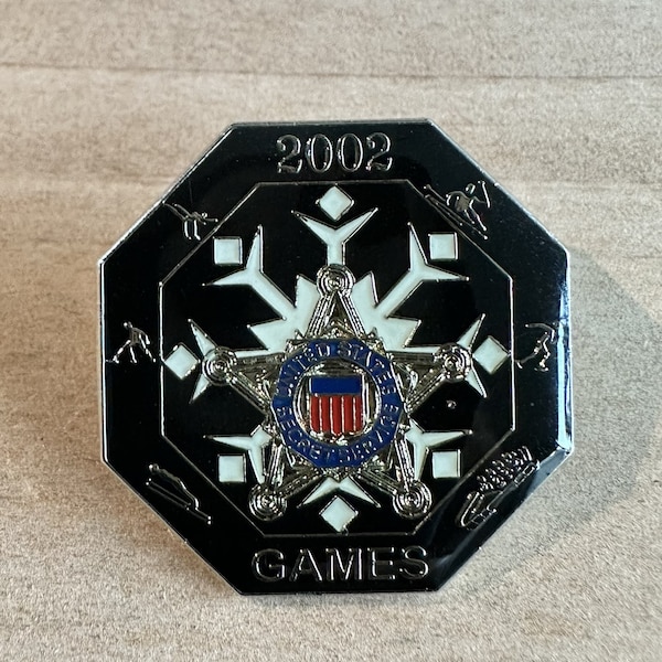 US Secret Service Pin 2002 Winter Games Numbered Enamel Pin Vintage