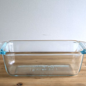 Vintage Pyrex Loaf Pan Baking Dish #2213 Clear Glass Corning With Handle USA