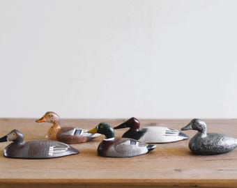 Vintage Miniature Cast Iron Duck Decoy / SOLD INDIVIDUALLY / Hand Painted / Rare Duck Decoy / Hard To Find Mini Decoy