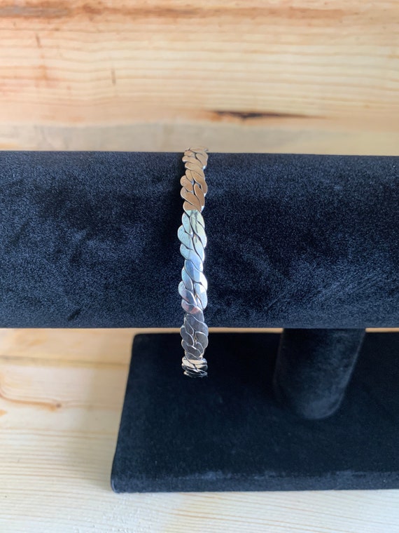 Bangle Solid Silver Vintage 925 Handmade Boho Chi… - image 2