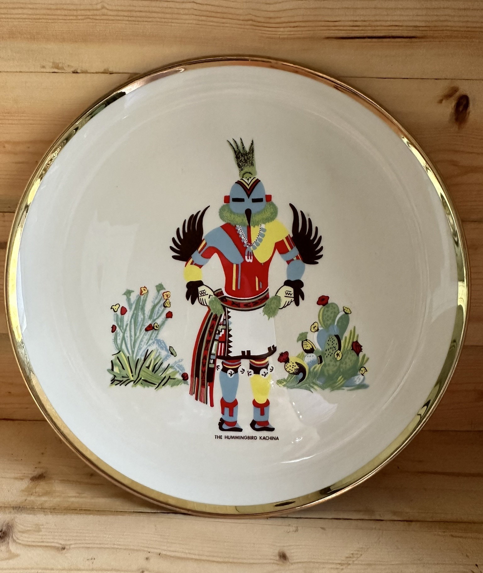 【レア】　未使用　 ®ハミングバードプレート ハミングバード・カチナ限定版コレクタープレート、オリジナル証明書