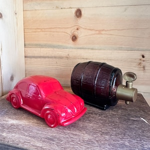 Set of 2 Vintage Avon After Shaves: Volkswagen (almost full) and Oland After Shave (empty)