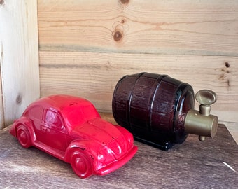 Vintage Avon aftershaveset (2 stuks): Volkswagen (bijna vol), Oland-flessen (leeg)