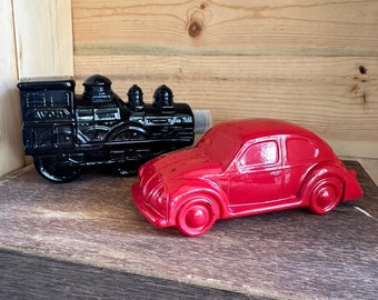 Set van 2 vintage Avon After Shaves: Volkswagen en Wild Country Train After Shave