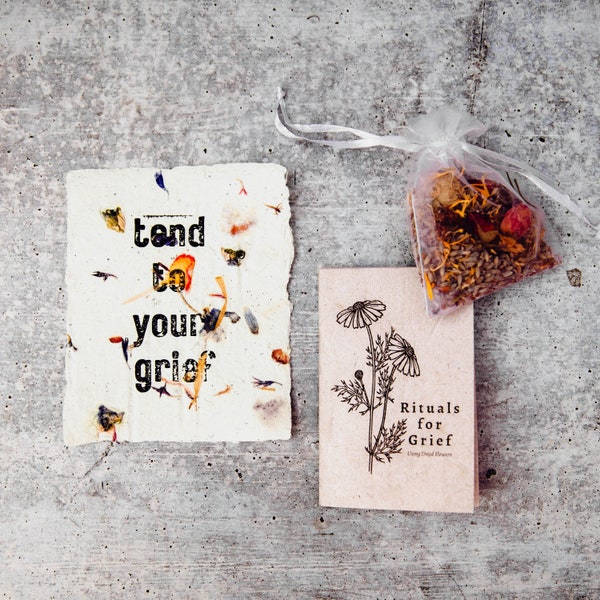 Mini Grief Ritual Kit with Dried Flowers