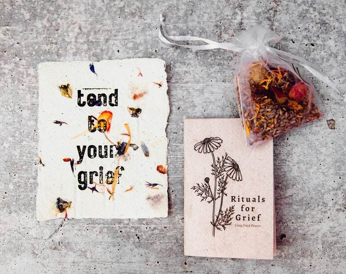 Mini Grief Ritual Kit With Dried Flowers - Etsy
