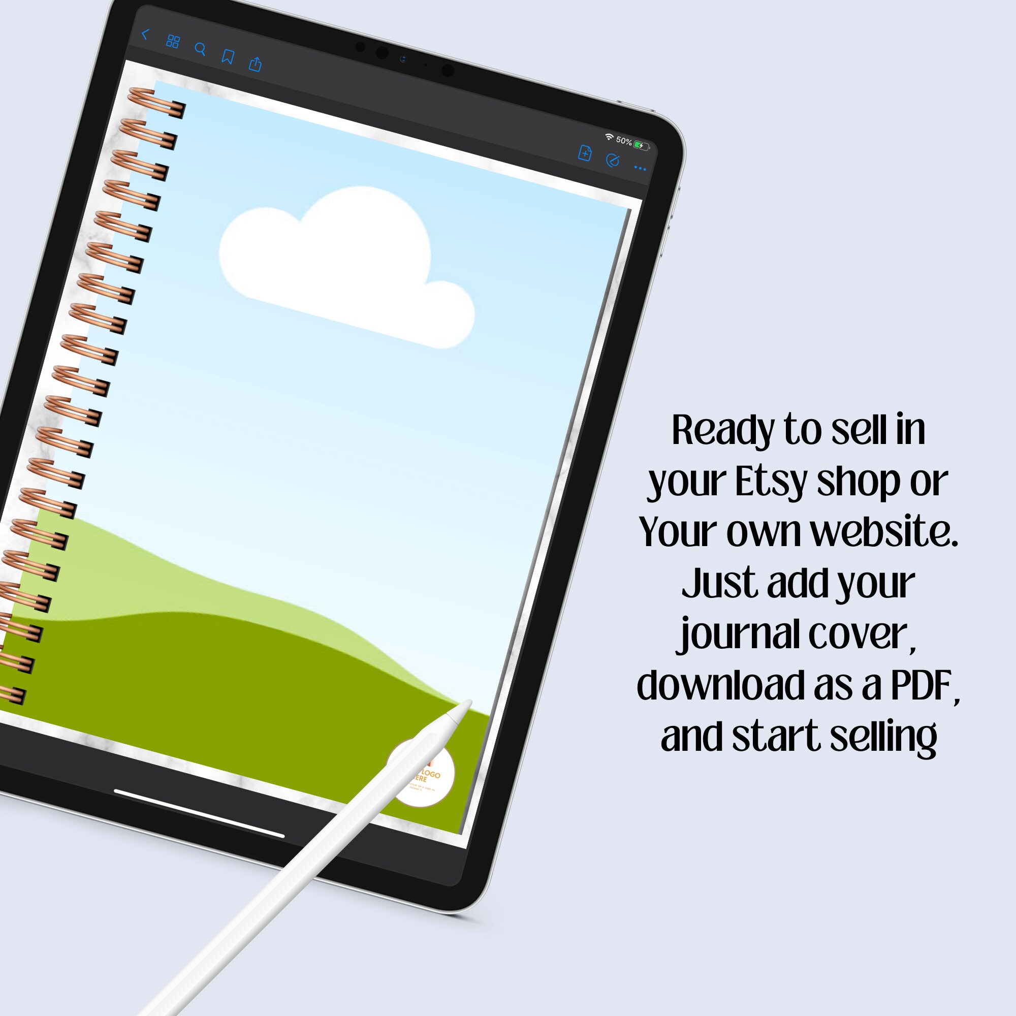 Digital 5 Subject Hyperlinked Notebook Canva Template, Digital Journal