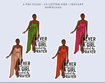 African American Women Digital Stickers | Goodnotes Stickers | Cricut Print and Cut Stickers