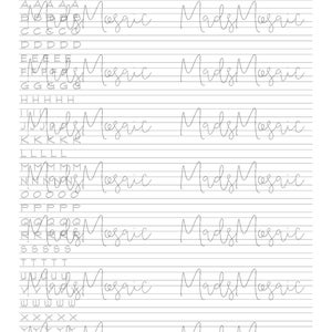Page 2 of the Architectural Lettering Worksheet