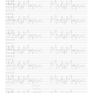Printable Architectural Handwriting Worksheets 4 Worksheet | Etsy