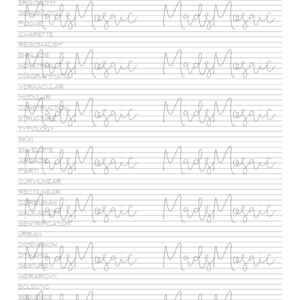 Page 3 of the Architectural Lettering Worksheet