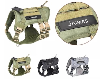 Personalized Tactical Vest  | Custom Name Chest Strap for Big Dogs | Personalized Pet Harness