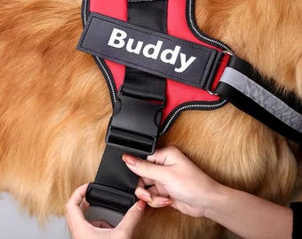Personalized Reflective No Pull Harness  | Custom Name Phone Number Dog Chest Strap Harness