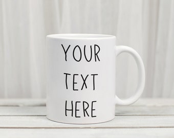 Taza de cerámica con texto personalizado/Regalo con cita personalizada
