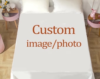 Custom Photo/Design Bed Sheet | Personalized Flat Sheet