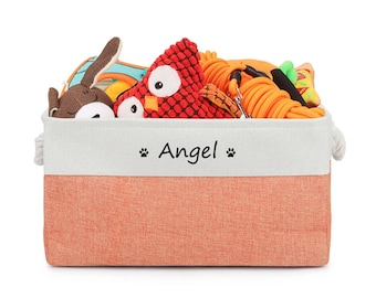 Personalized Foldable Pet Toy Basket | Personalized Storage Basket