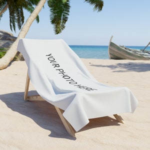 Custom Photo/Design Hand Bath Beach Towel | Custom Kids Teens Adults Beach Towel