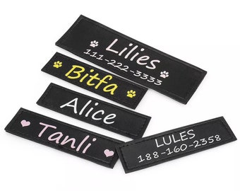Personalized PU Leather Pet Name Tag | Custom Dog Cat ID, 2pcs