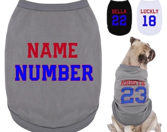 Personalized Dog T-shirt  | Custom Name Basketball Top For Small Medium Dogs