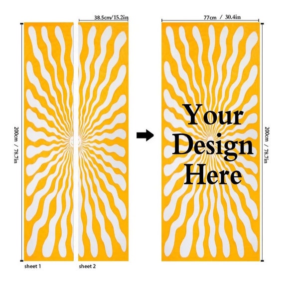 Stickers Décoratifs Pour Porte Intérieure - Motif Fleurs Dorées - PVC Auto-adhésif 77x200cm - Amovible Et Imperméable