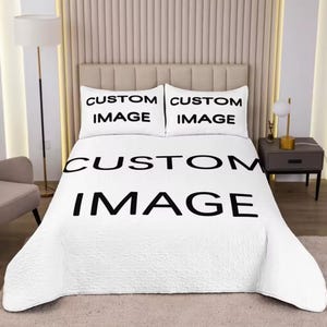 Custom Quilt Bedspread | Personalized Quilted Coverlet Set with Pillow Sham