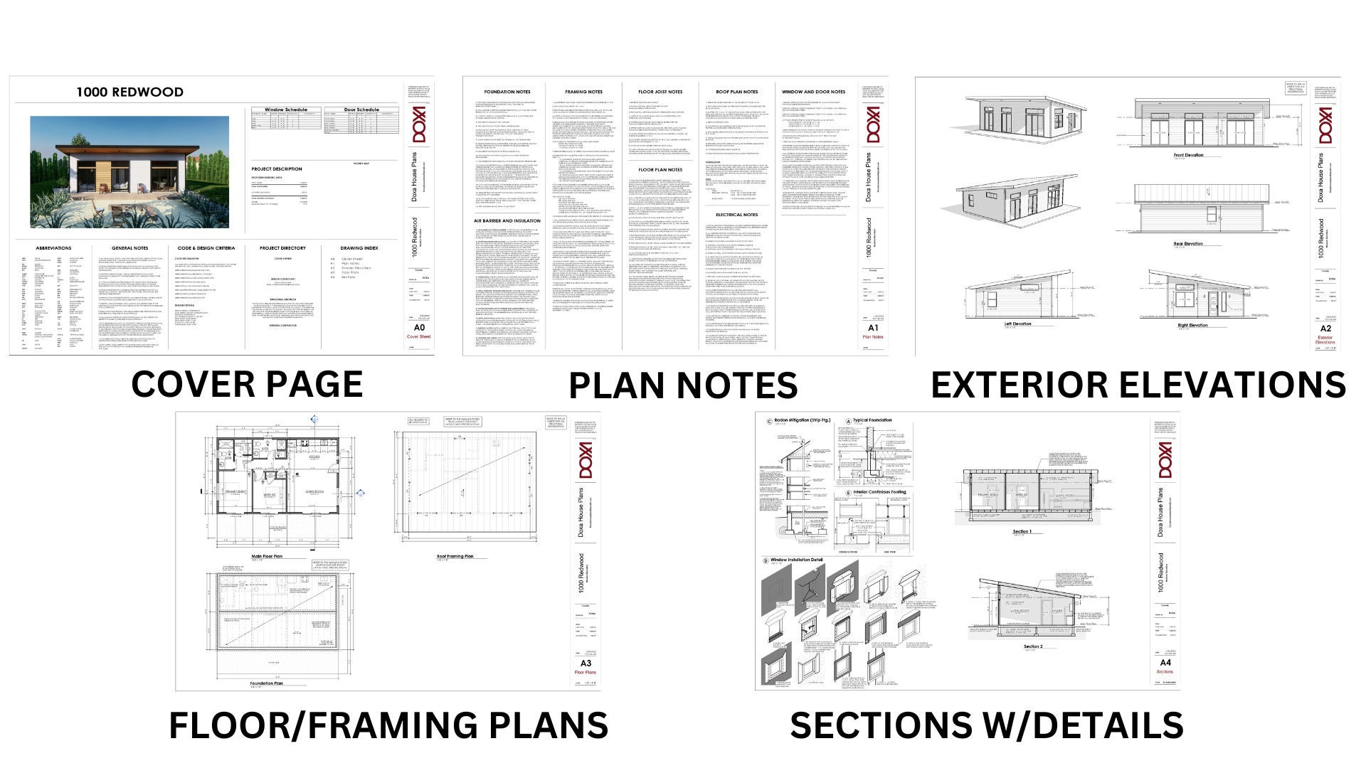Modern Home ADU Architectural Plans: 2 Bed, 2 Bath (PDF Download) - Etsy