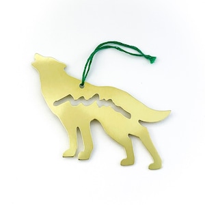 Metal Teton Wolf Ornament