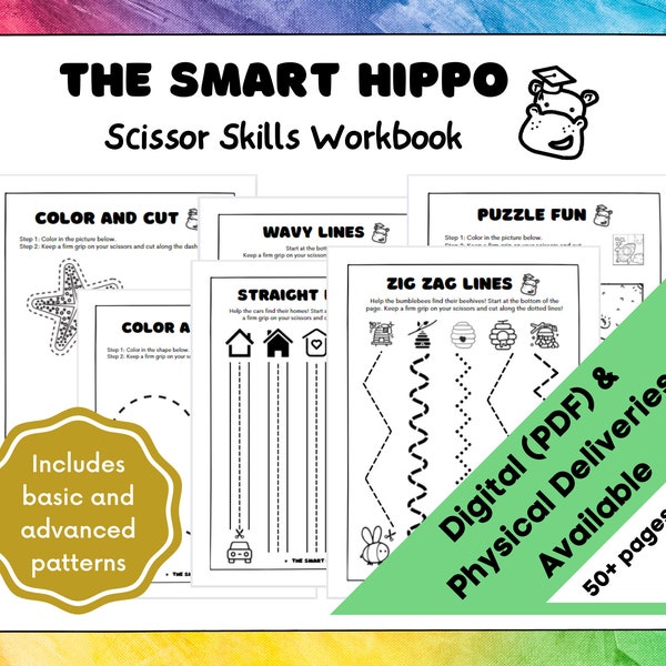 Scissor Skills Workbook: Packed with Fun and Creative Activities for Learning How to Cut in a Variety of Patterns
