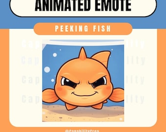 Peeking Fish Animated Emote – Cute Creepy Fish for Twitch, Discord & VTuber