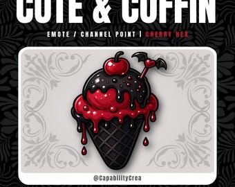 Gothic Ice Cream Emote PNG – Cherry Hex Twitch and Discord Channel Point