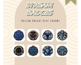 Twitch Badges Hollow Knight | Blue Charms Sub Icons | HK Streamer ...