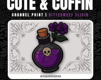 Bittersweet Elixir – Gothic Twitch Channel Point Icon | Cute & Coffin PNG | Witchcore Emote