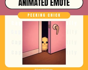 Peeking Chick Animated Emote – Cute Creepy Chick for Twitch, Discord & VTuber