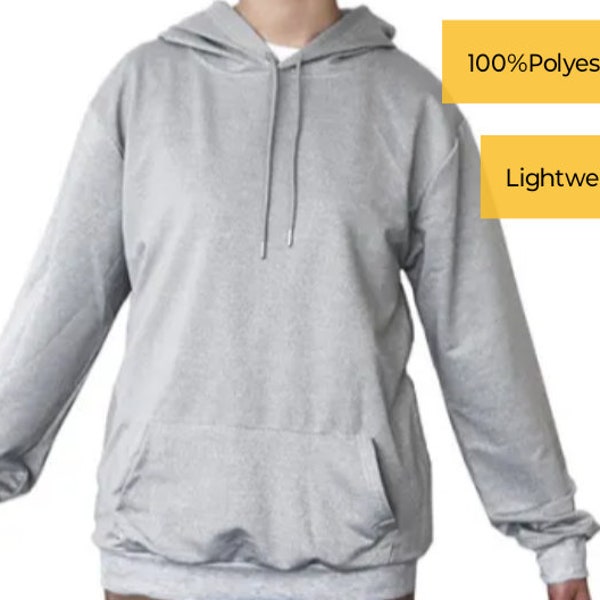 Grey Sublimation Hoodies/100%poleyester.