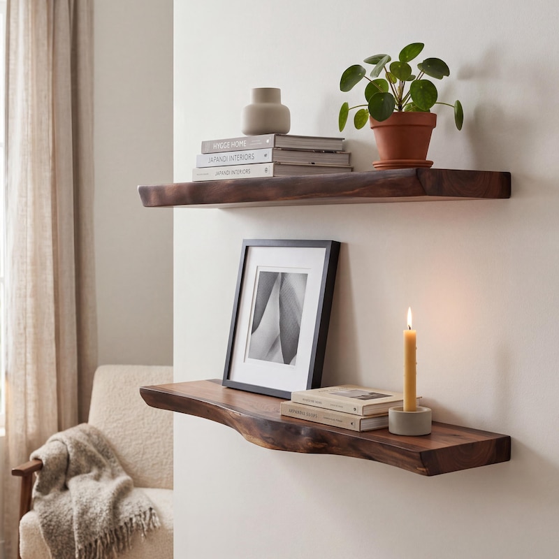 Feature Shelf Faux Live Edge Shelf - Etsy