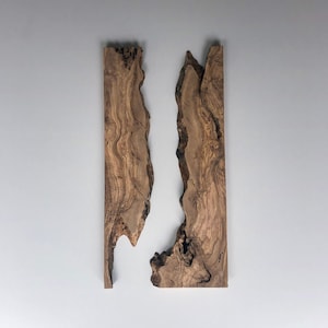 18" Olive wood slabs for DIY wood art (2 pieces) | Live edge wood slab | Raw edge wood slab | Live edge slab unfinished | Olive wood slab