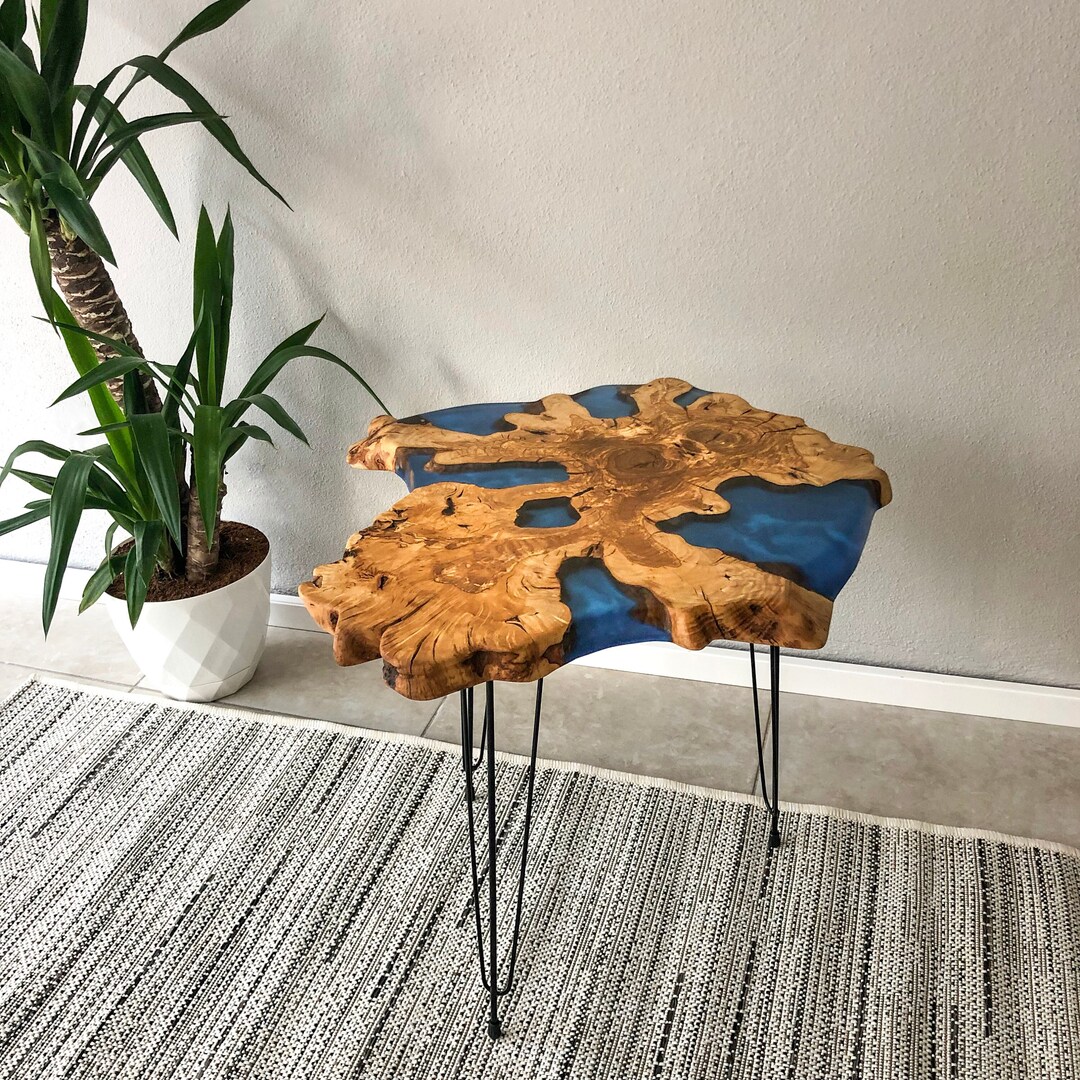 Made to Order Live Edge Epoxy Coffee Table Unique Live Edge Etsy
