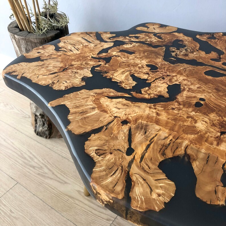 Made to Order Live Edge Epoxy Coffee Table Unique Live Edge Etsy