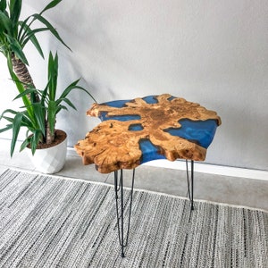 Mesa de madera de resina epoxi transparente piezas hechas a medida, wallnut  de resina epoxi, roble, arce, mesas de olivo -  México
