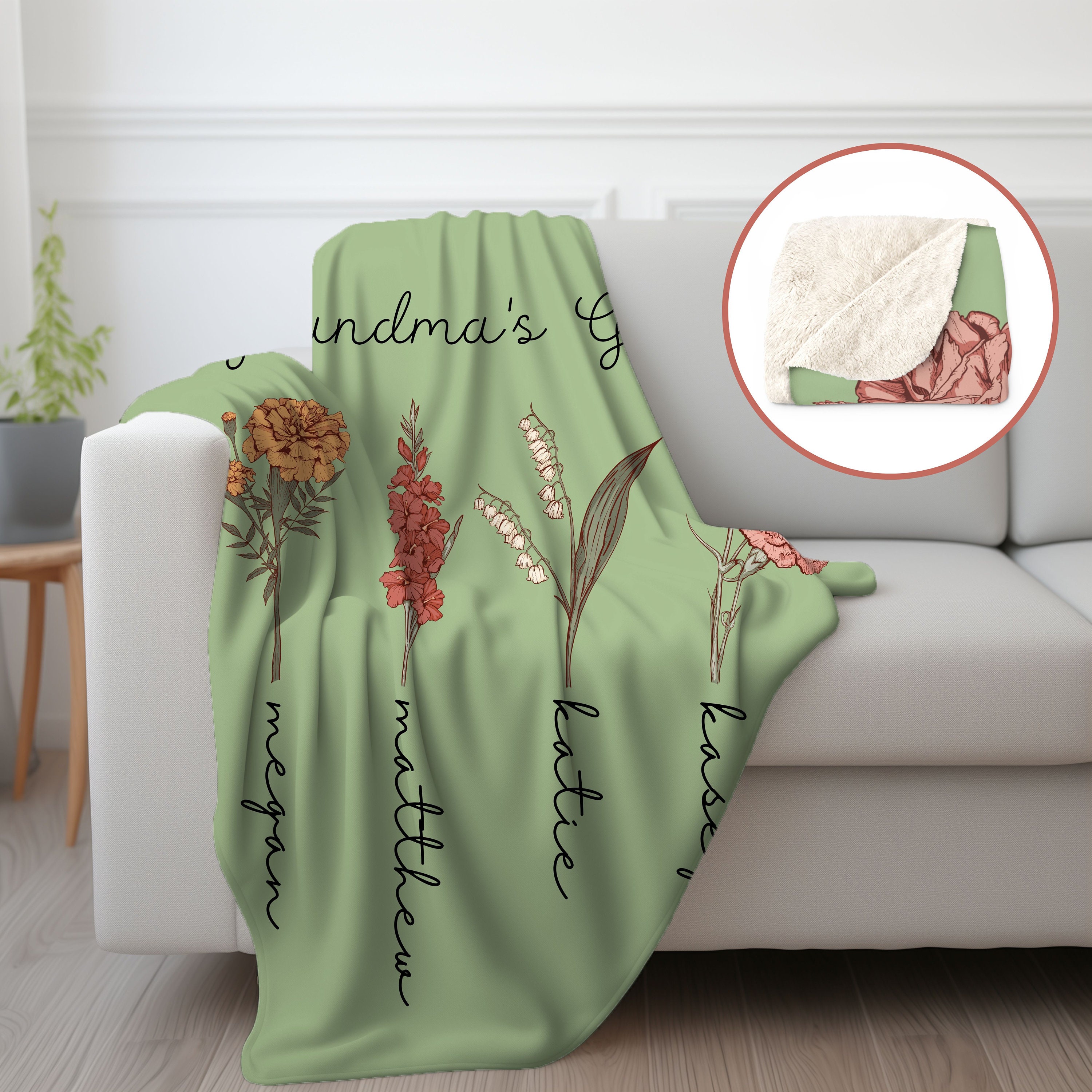 Grandmas Garden, Grandmas Garden Blanket, Grandma Blanket, Great