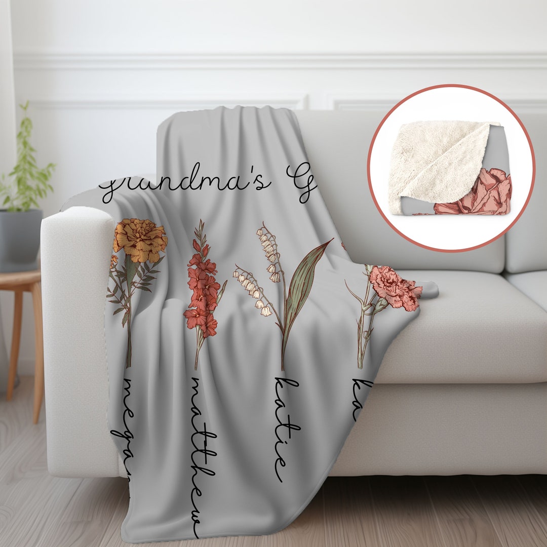 Grandmas Garden, Grandmas Garden Blanket, Grandma Blanket, Great