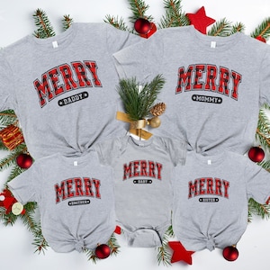 クリスマスファミリーお揃いシャツ、バッファローチェック柄クリスマスシャツ、メリーファミリーお揃いクリスマス衣装、ファミリークリスマスホリデーギフト