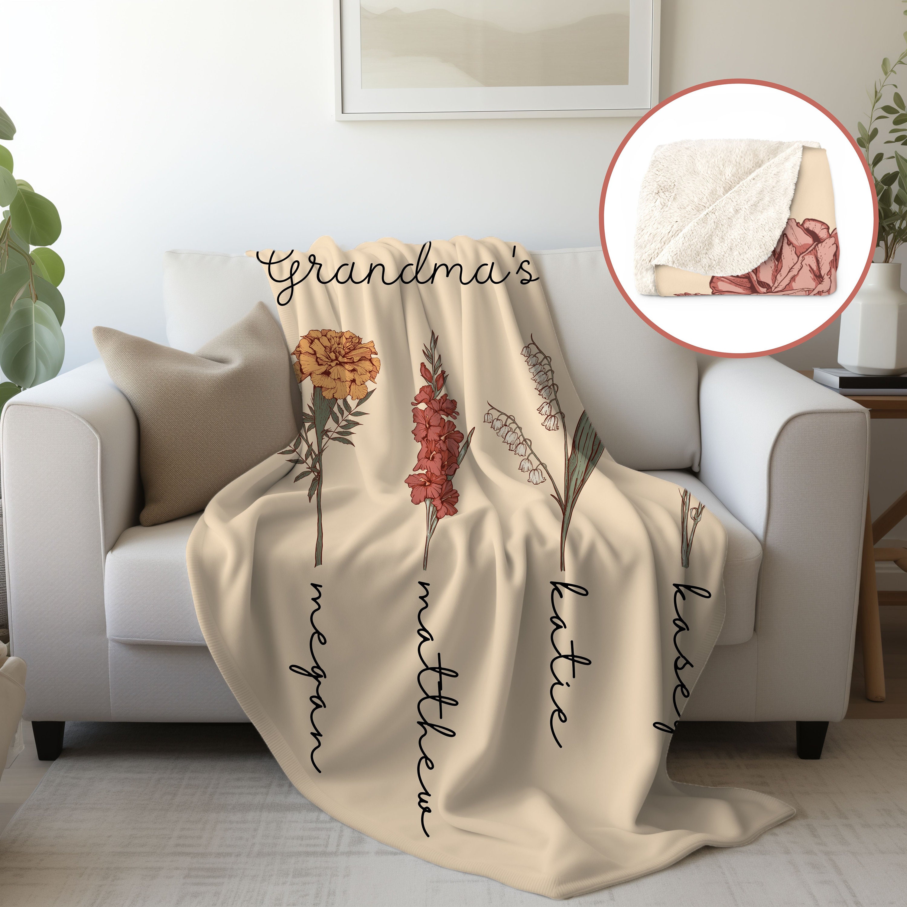 Grandmas Garden, Grandmas Garden Blanket, Grandma Blanket, Great