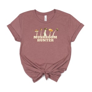 Mushroom Hunter Shirt, Mushroom Shirt, Mushroom Clothing, Aesthetic Shirt, Cottagecore Clothing, Mushroom Gift for Her
