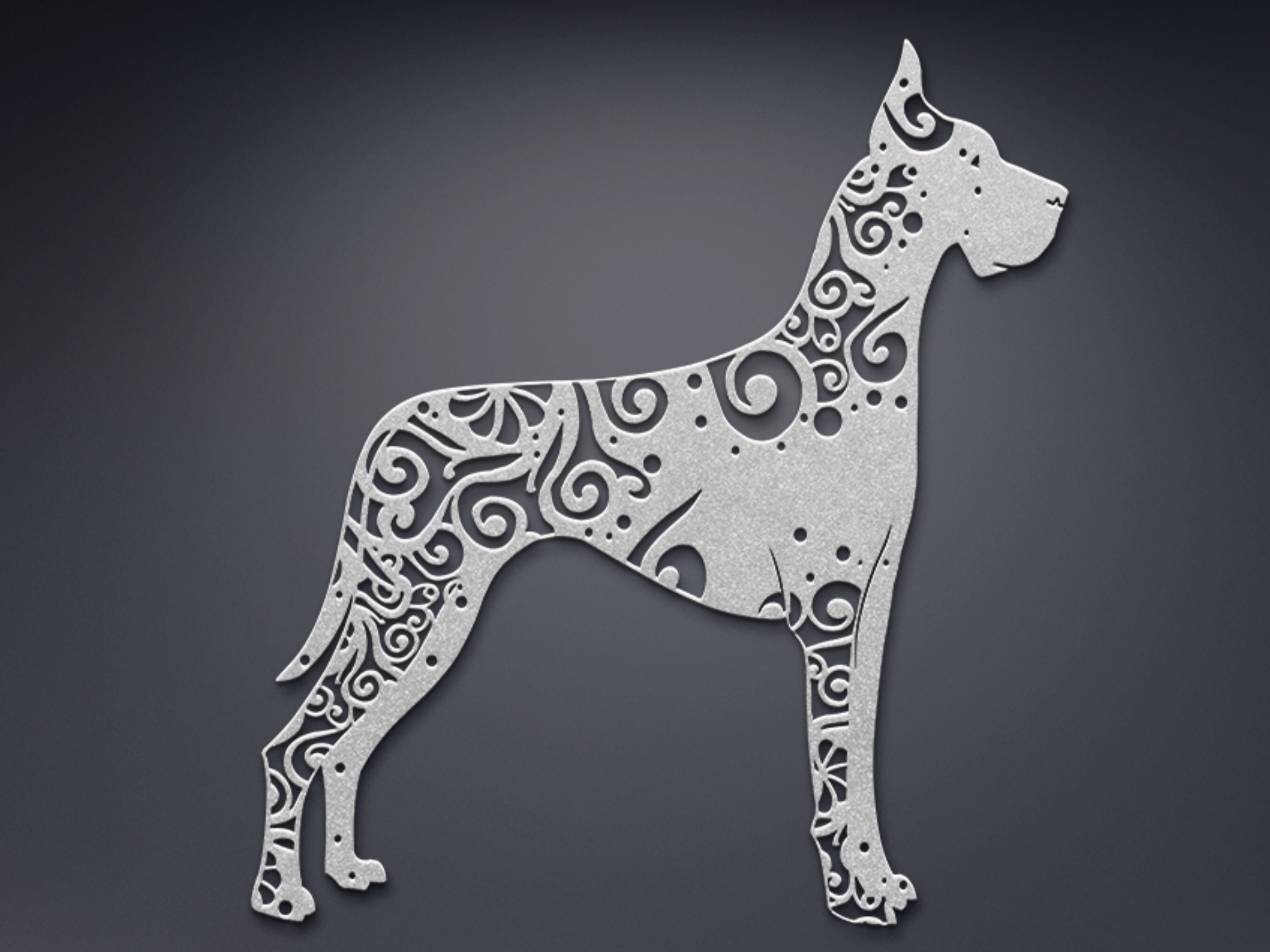 Great Dane Wall Art, Metal Great Dane Sign, Great Dane Home Decor